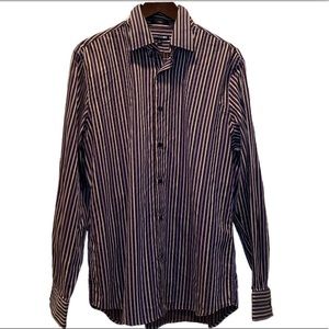 EUC Express 1MX Modern Fit Stretch Purple Stripe L